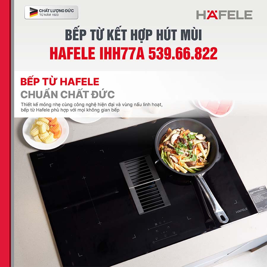 Bếp từ kết hợp hút mùi Hafele IHH77A 539.66.822