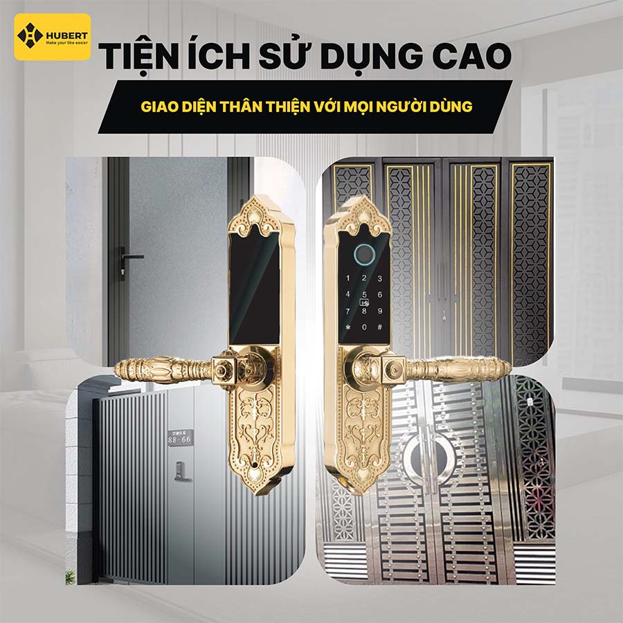 Khóa điện tử Hubert HB DS79 Gold Mini
