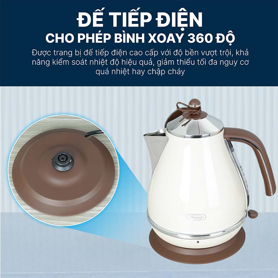 Ấm đun siêu tốc Delonghi KBOV2001.BG