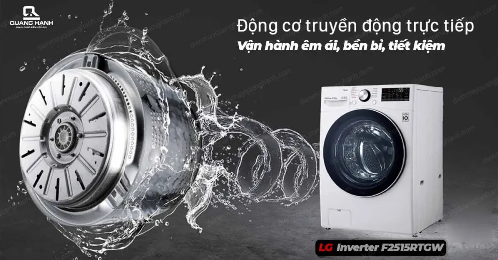 Máy giặt sấy LG Inverter 15 kg F2515RTGW