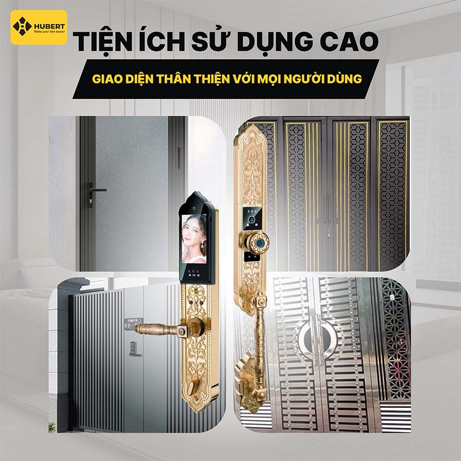Khóa điện tử Hubert HB DS79F GOLD