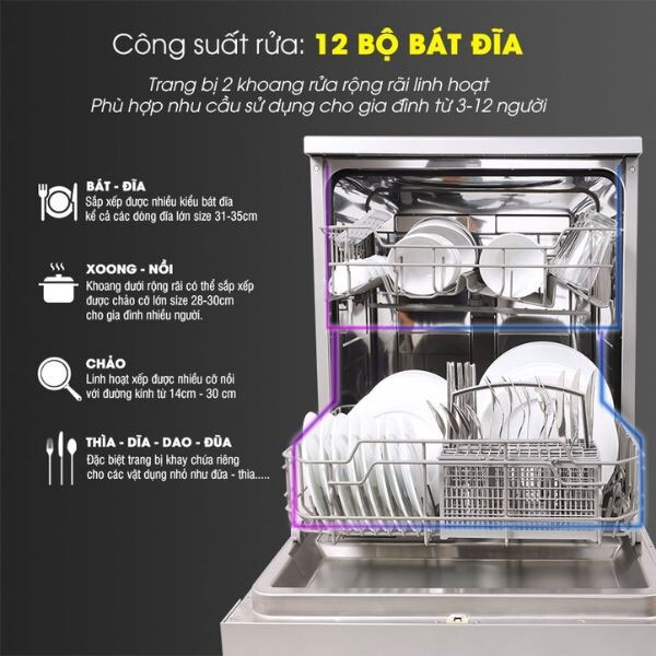 Dung tích rửa đa dạng