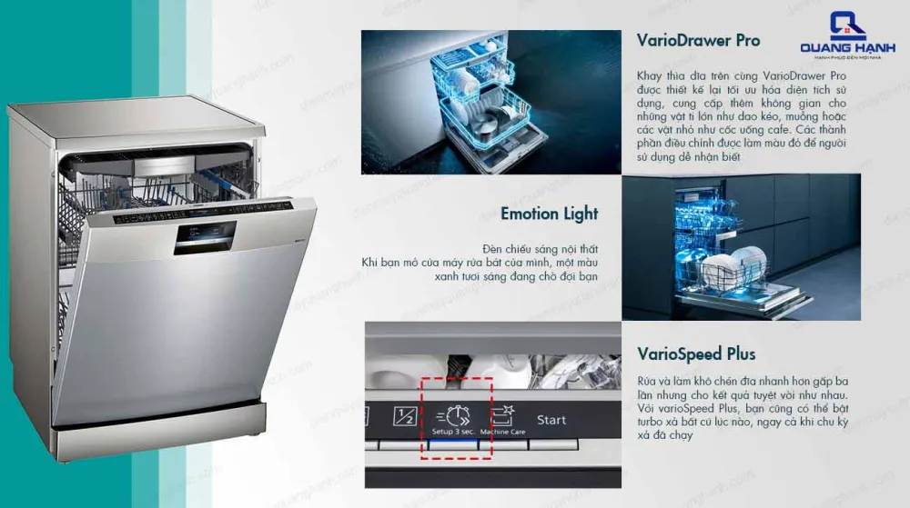 Ưu điểm máy rửa bát Siemens