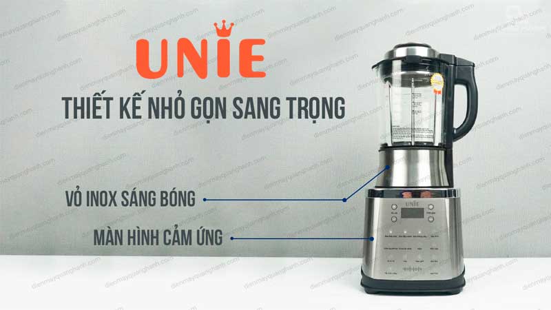 Thiết kế nhỏ gọn và sang trọng Unie V8S