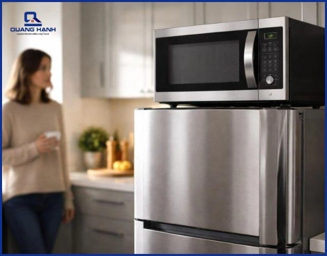 Lò vi sóng để trên tủ lạnh được không?