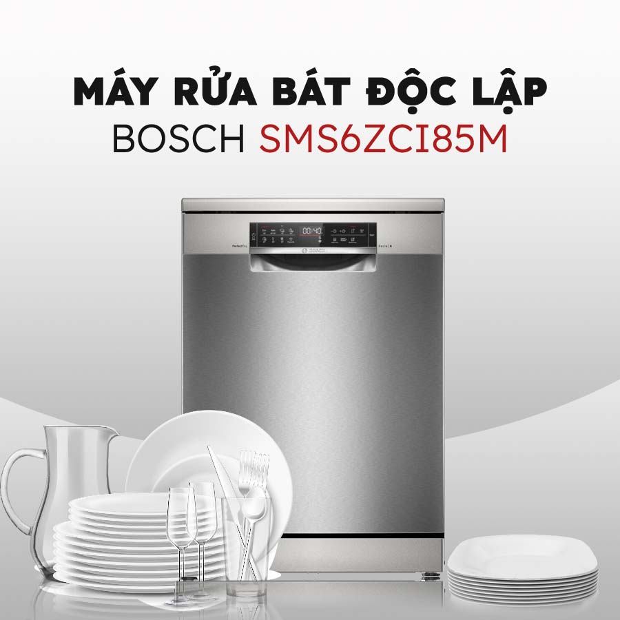 Máy rửa chén độc lập Bosch SMS6ZCI85M Serie 6