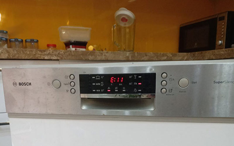 Mã lỗi E11 máy rửa bát Bosch