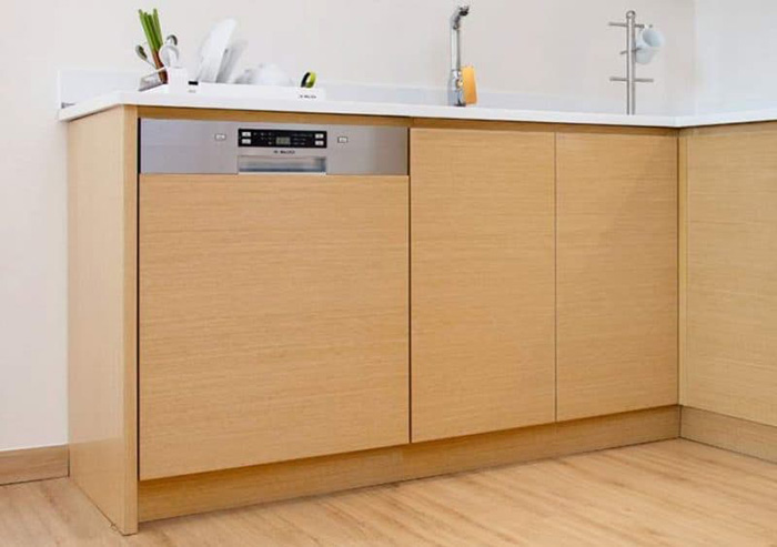 Kích thước máy rửa bát bán âm tủ