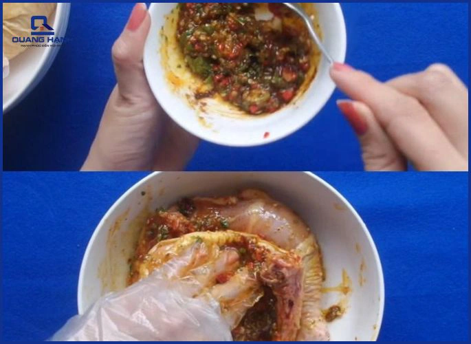 Pha hỗn hợp ướp gà