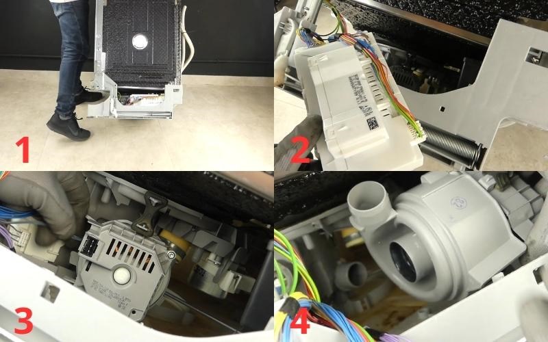 Bơm nhiệt máy rửa bát Bosch bị hỏng