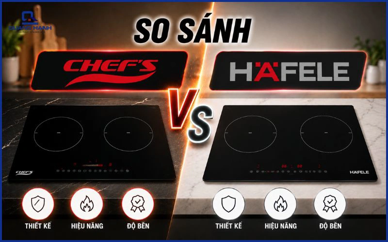 So sánh bếp từ Chef’s và Hafele đâu mới là thương hiệu tốt?