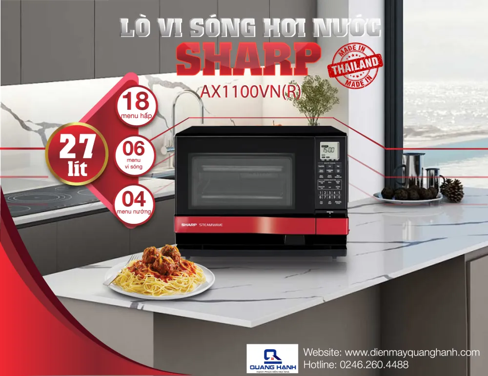 LÒ VI SÓNG HƠI NƯỚC SHARP AX1100VN(R)