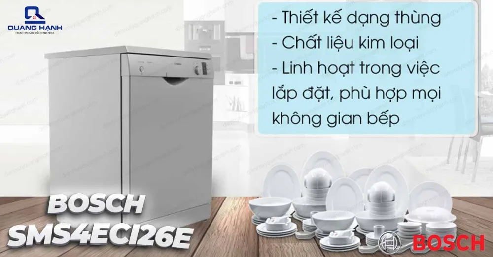Máy rửa bát độc lập Bosch SMS4ECI26E