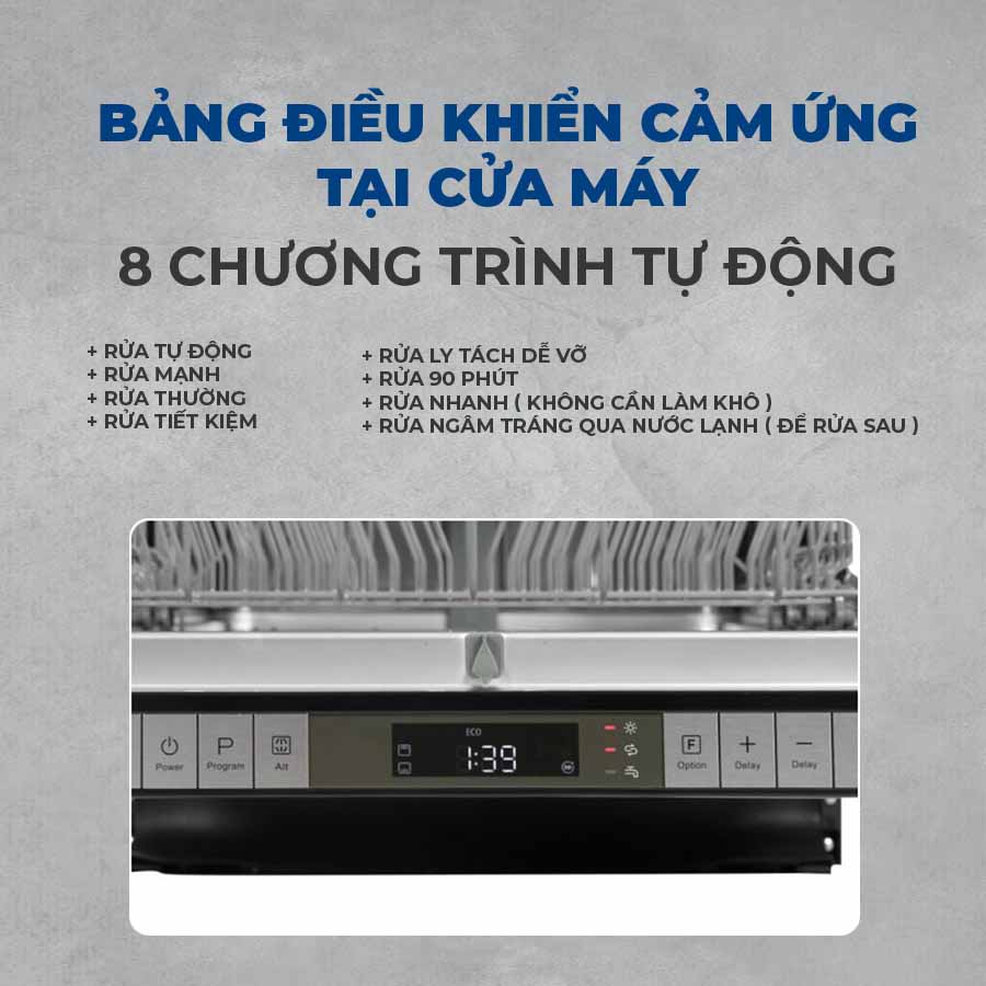 Bảng điều khiển cảm ứng máy rửa bát