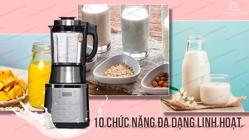 10 chức năng nấu đa dạng dòng máy Unie V8s