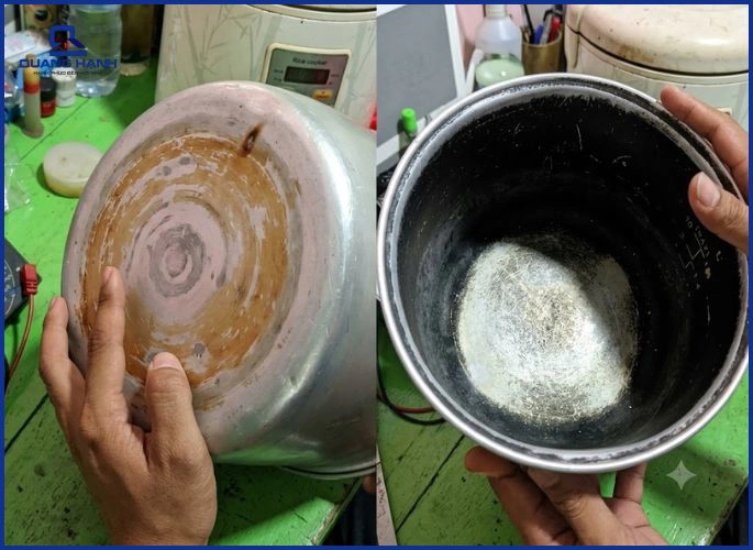 Do lòng nồi bị vênh, biến dạng