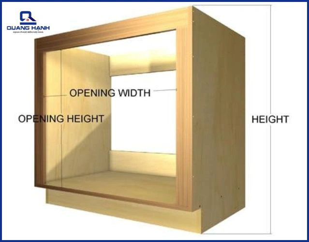 Cách đo kích thước khoang tủ trước khi mua lò nướng