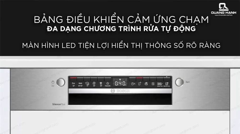Bảng điều khiển cảm ứng chạm đa dạng chương trình rửa tự động