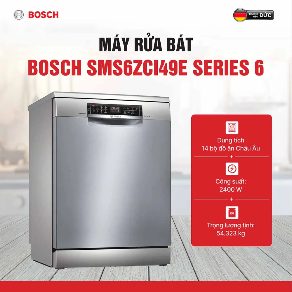Máy rửa bát độc lập Bosch SMS6ZCI49E