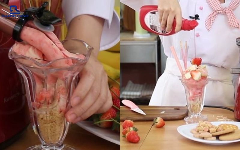 Làm kem bằng máy ép chậm