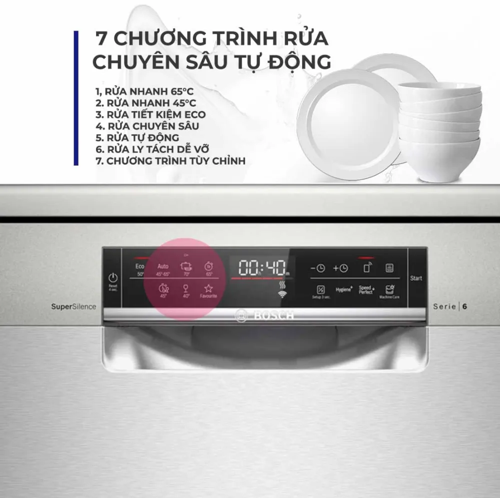 Msay rửa bát với 7 chương trình rửa chuyên sâu