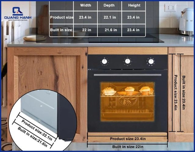 Một số lưu ý khi đo kích thước lò nướng