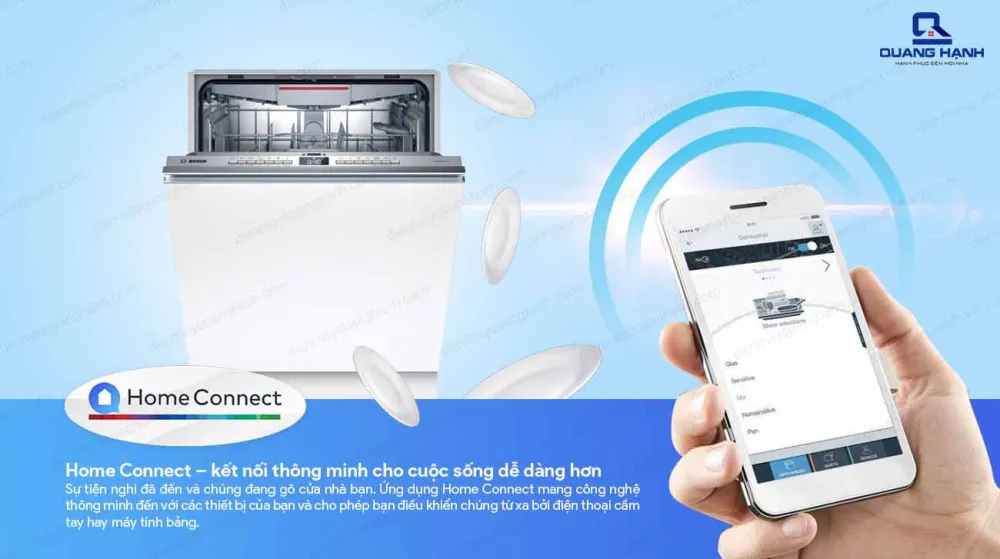 Công nghệ Home Connect kết nối và điều khiển máy rửa bát từ xa