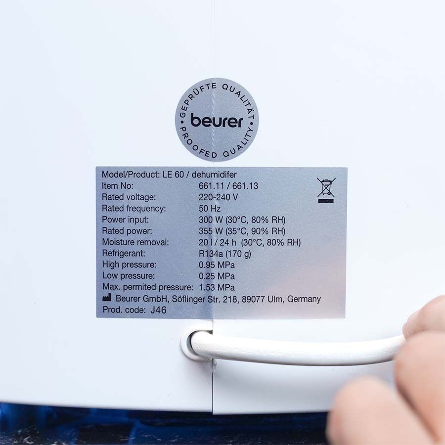 Ảnh thực tế Máy hút ẩm Beurer LE60 20 lít/ngày