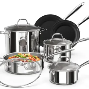 Bộ nồi inox cao cấp Ciwete 6 món SS0101-10PC