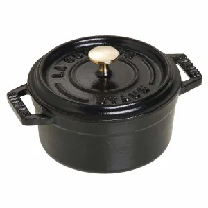 Nồi gang tròn Staub màu đen 20cm – 2.2L