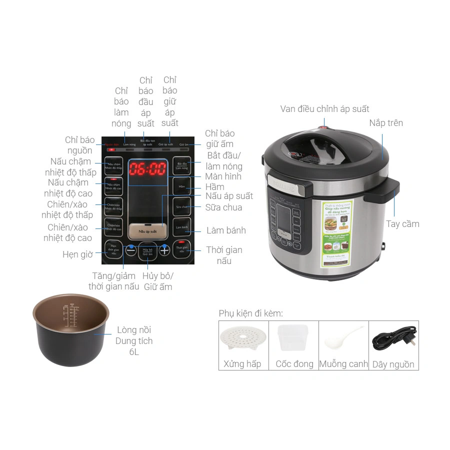 Nồi áp suất điện Philips HD2137/65