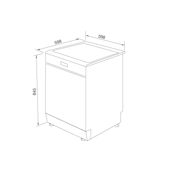 Máy rửa bát độc lập Malloca MDW14-S10TFT