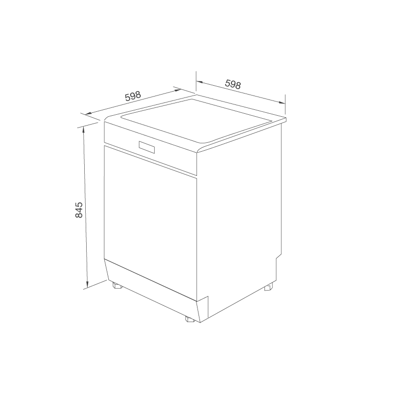 Máy rửa bát độc lập Malloca MDW14-S10TFT