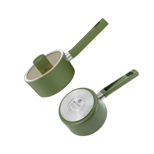 Bộ nồi chống dính Ceramic Elmich Olive EL5220OV04 quánh 16,nồi 20,24,chảo 26cm