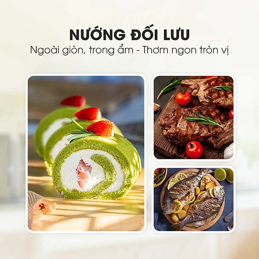 Nướng đối lưu kết hợp hơi nước, bánh mềm xốp hoàn hảo