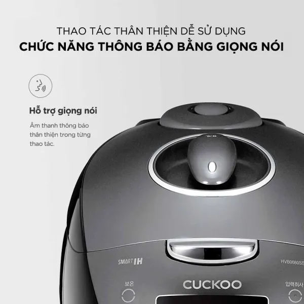 Nồi cơm điện cao tần áp suất Cuckoo CRP-HVB0680SS dung tích 1.08 Lít