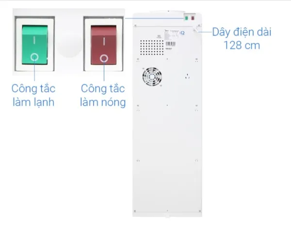 Cây nước nóng lạnh Midea YD1518S-X 498W, 2 vòi