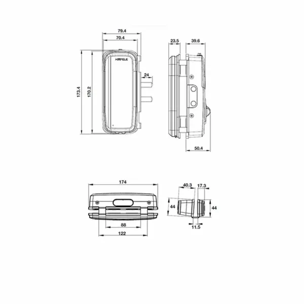 Khóa điện tử Hafele ER4400 912.05.700