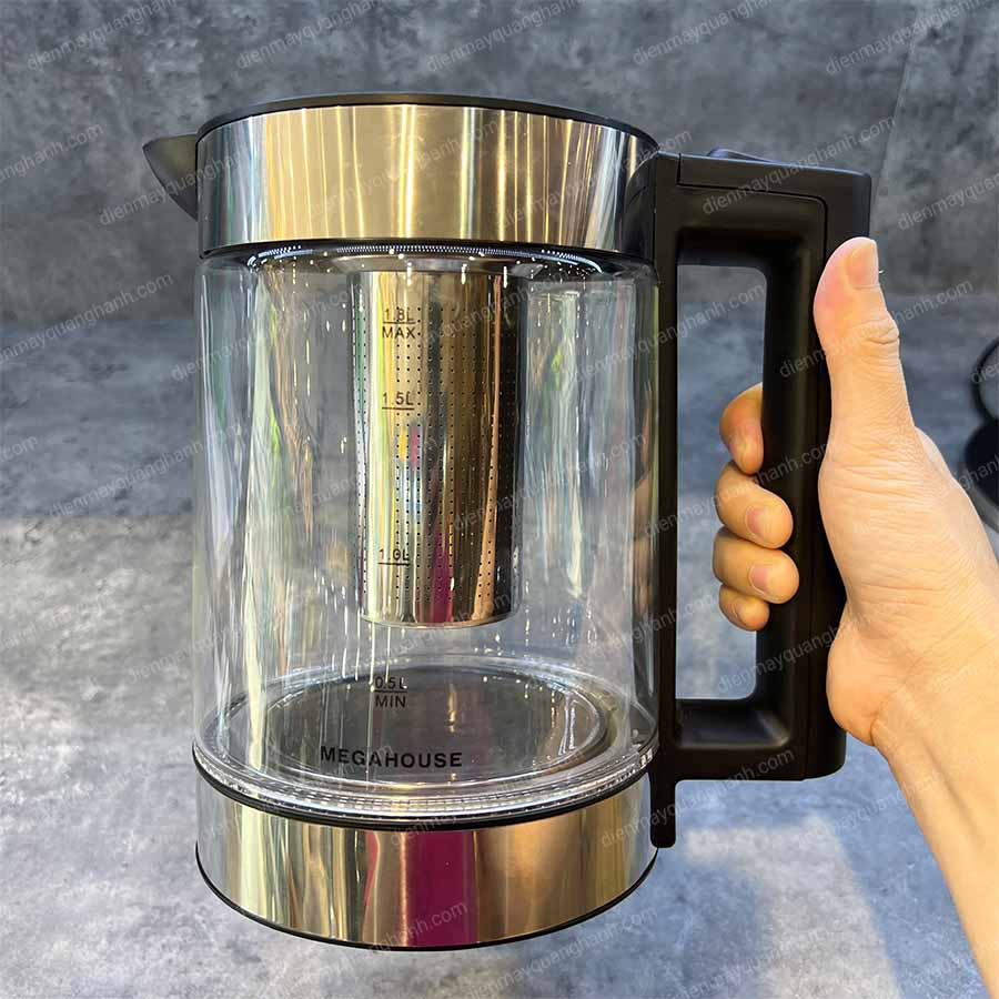 Ảnh thực tế Ấm siêu tốc thuỷ tinh Megahouse MG166