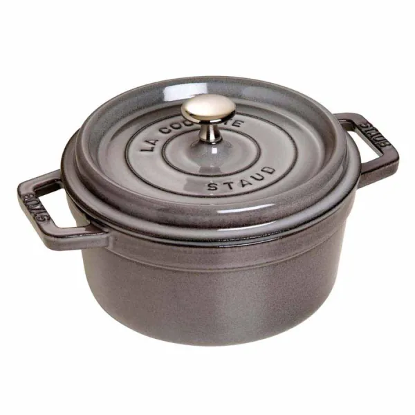 Nồi gang tròn Staub màu xám 20cm – 2.2L