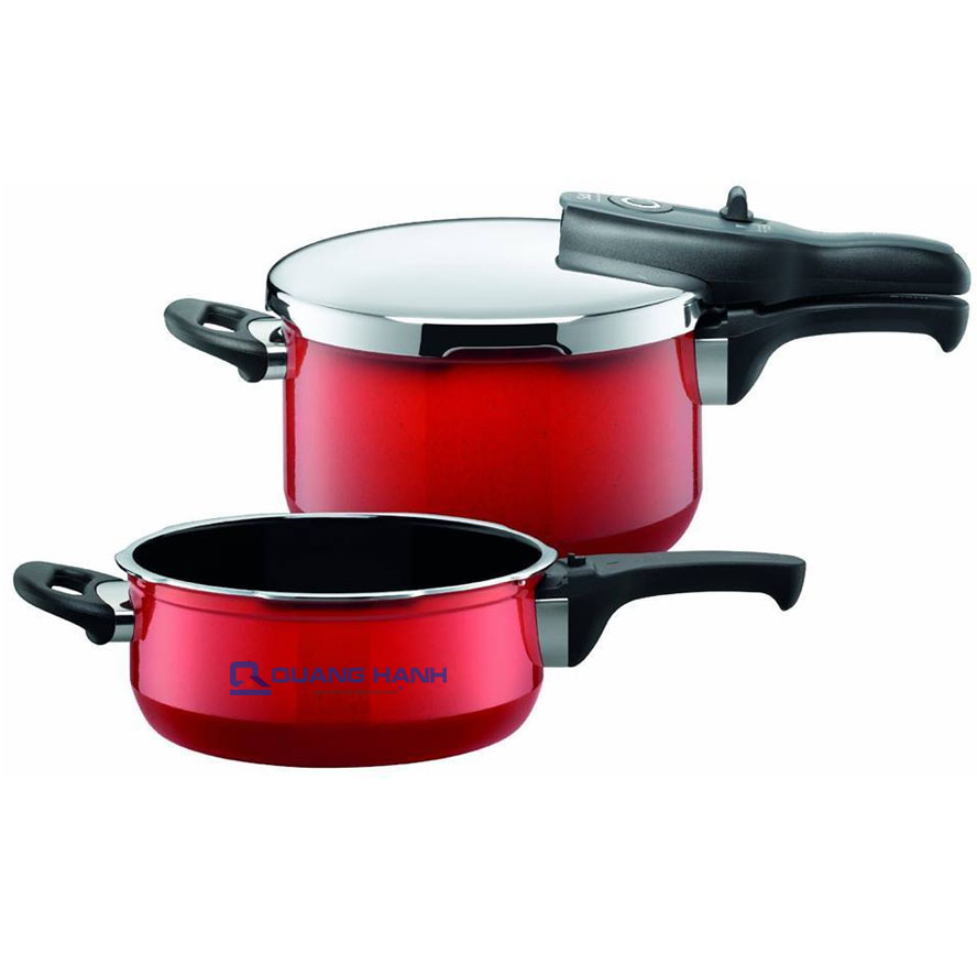 Bộ nồi áp suất Silit Sicomatic T-Plus Duo 4.5 + 3L Red - toàn cảnh sản phẩm