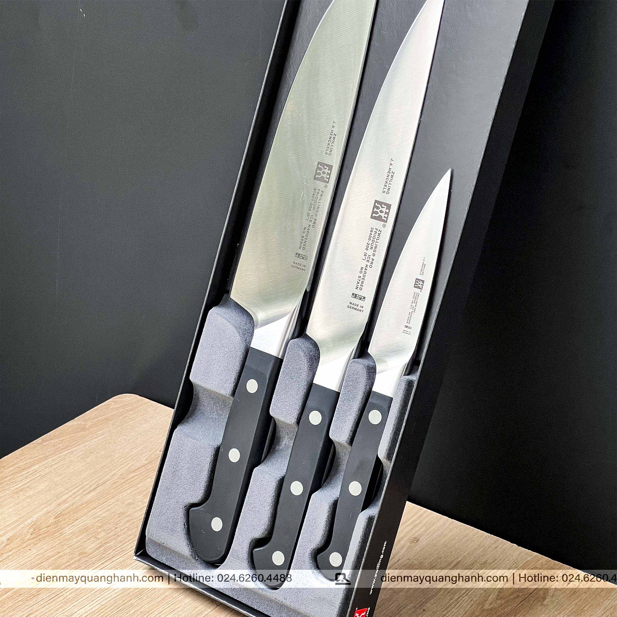 Ảnh thực tế Bộ dao ZWILLING Pro 3 món (A) 38430-007