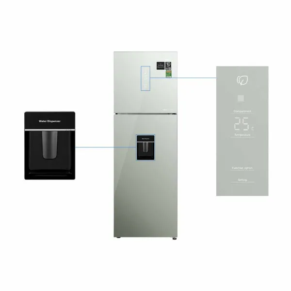 Tủ lạnh Aqua Inverter 347 lít AQR-T390FA(WGM)