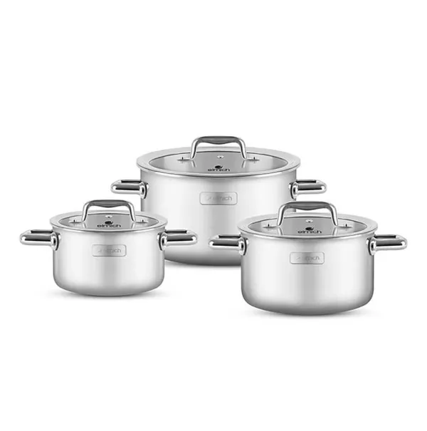 Bộ nồi inox liền khối Elmich Trimax ECO EL-8000 size 16, 18, 22cm