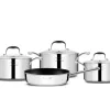Bộ Inox cao cấp 3 lớp đáy liền Elmich Trimax XS EL-3744 size 18, 20, 24, chảo 26cm