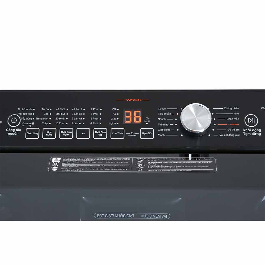 Máy giặt Aqua cửa trên 12 Kg AQW-FR120HT BK