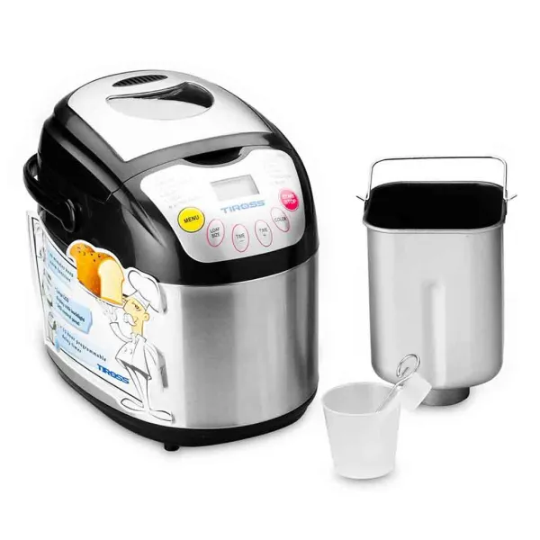 Máy làm bánh mỳ Tiross TS821 12 chức năng, công suất 600W