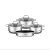 Bộ nồi inox liền khối Elmich Trimax XR EL-8075 size 16, 20, 22 chảo 26cm