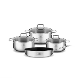 Bộ nồi inox liền khối Elmich Trimax XR EL-8075 size 16, 20, 22 chảo 26cm