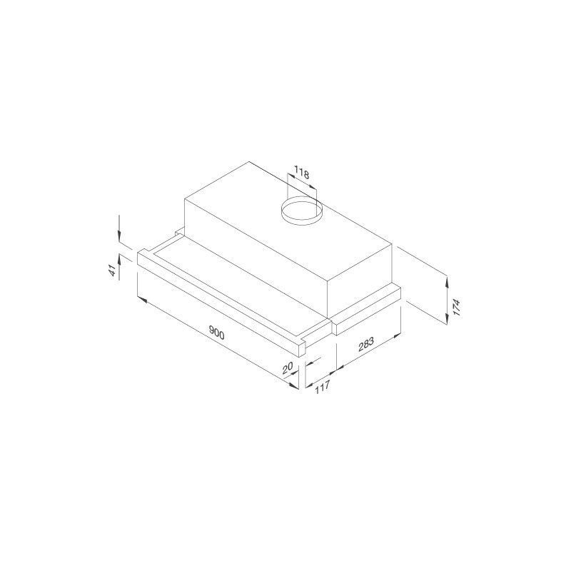 Máy Hút Mùi Âm Tủ Malloca K1509